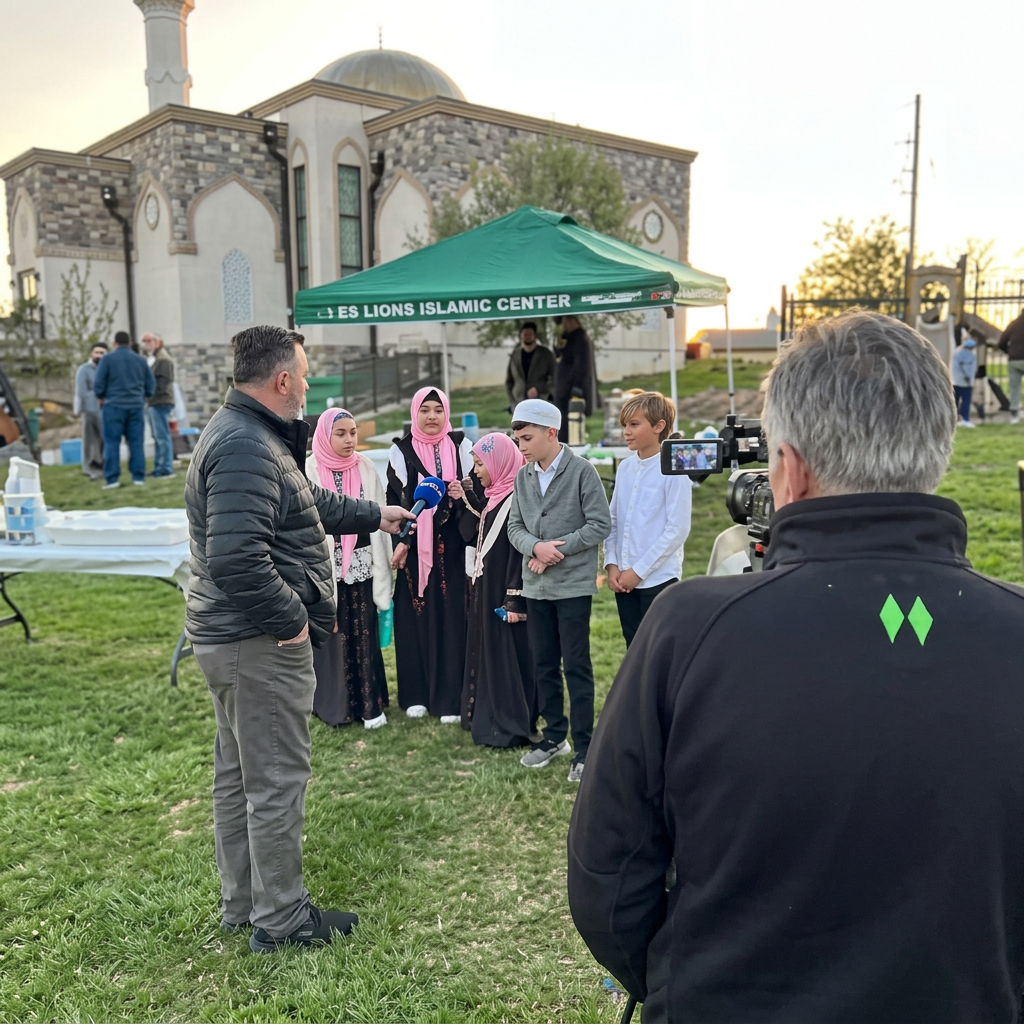 Community gathering at the mosque